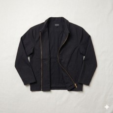 Twill Jacket – Premium Structured Black Jacket, Refined Tailored Outerwear, Contemporary Luxury Jacket